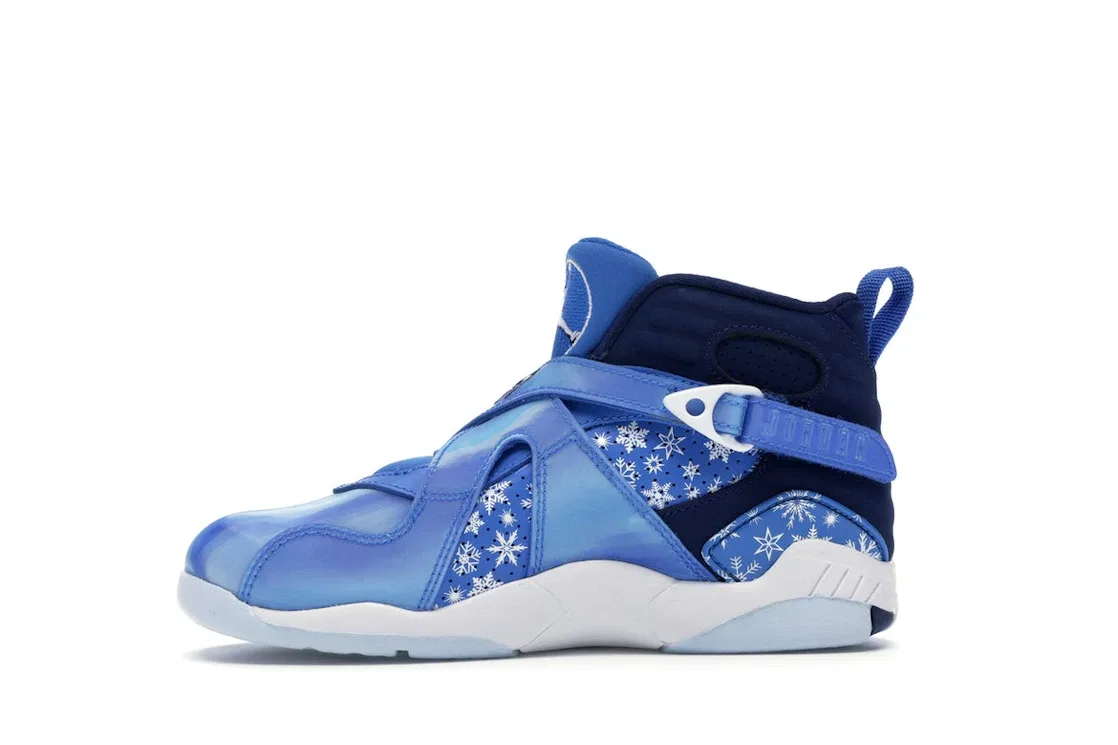 Детские кроссовки с модельным названием Jordan 8 Retro от бренда Jordan, Cobalt Blaze/Blue Void-White — фото 3