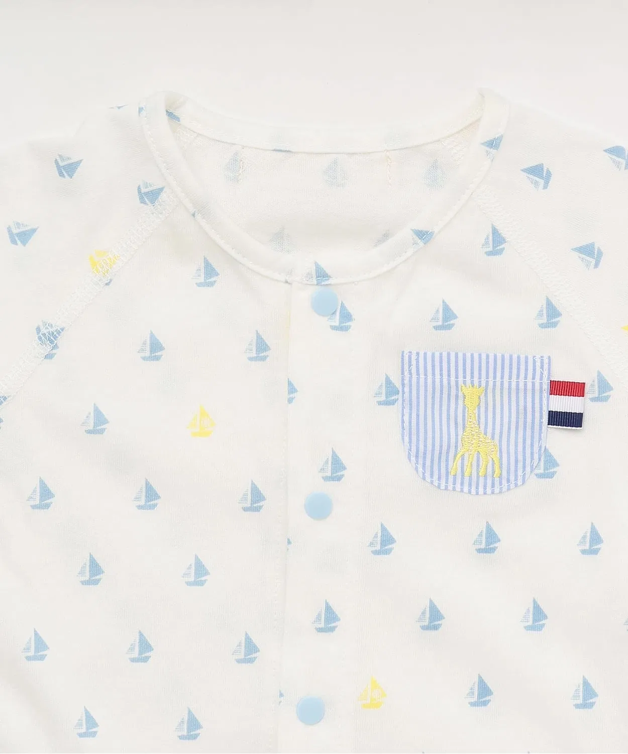 Детский боди-комбинезон с принтом Yacht Sophie la girafe, Blue — фото 3