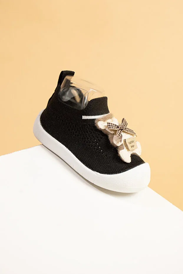 Детские туфли для мальчиков с ортопедической стелькой Sugar baby boy teddy bear figured Mumenim, Black