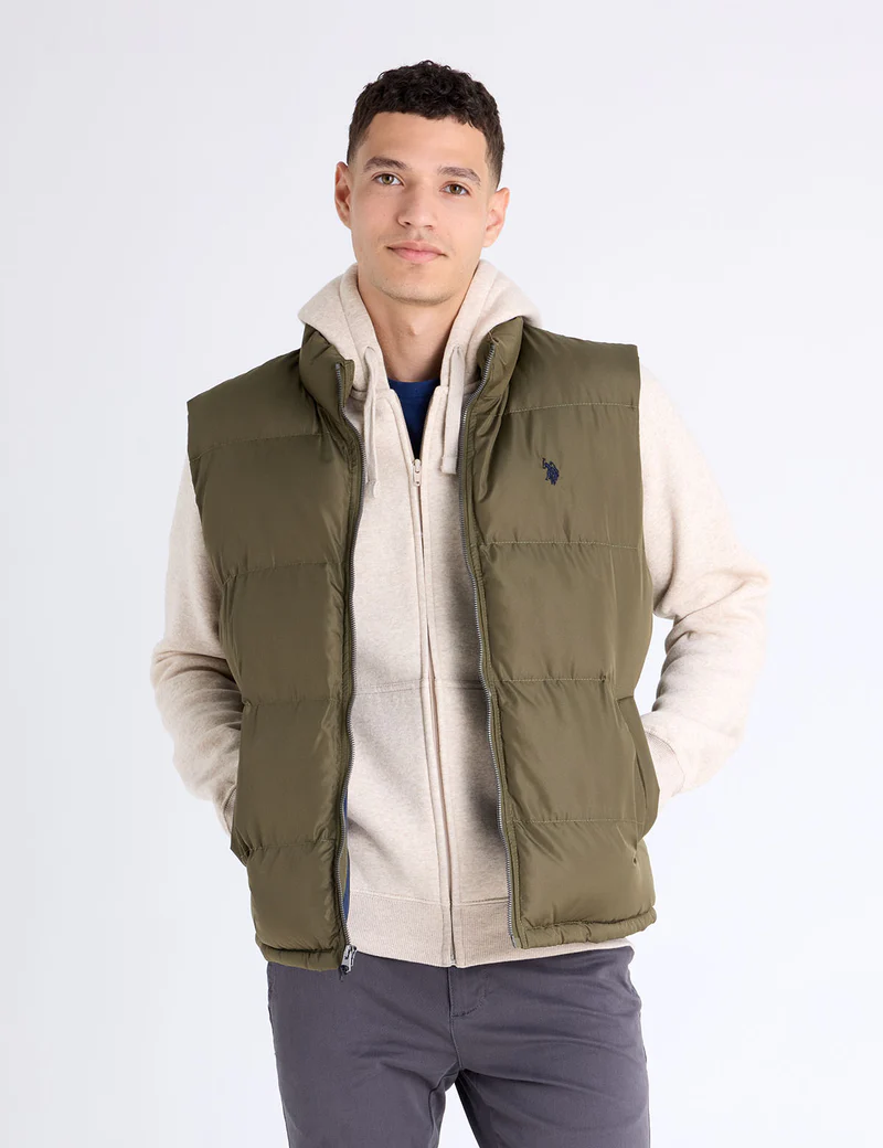 

Утепленный жилет U.S. Polo Assn Signature, темно-зеленый
