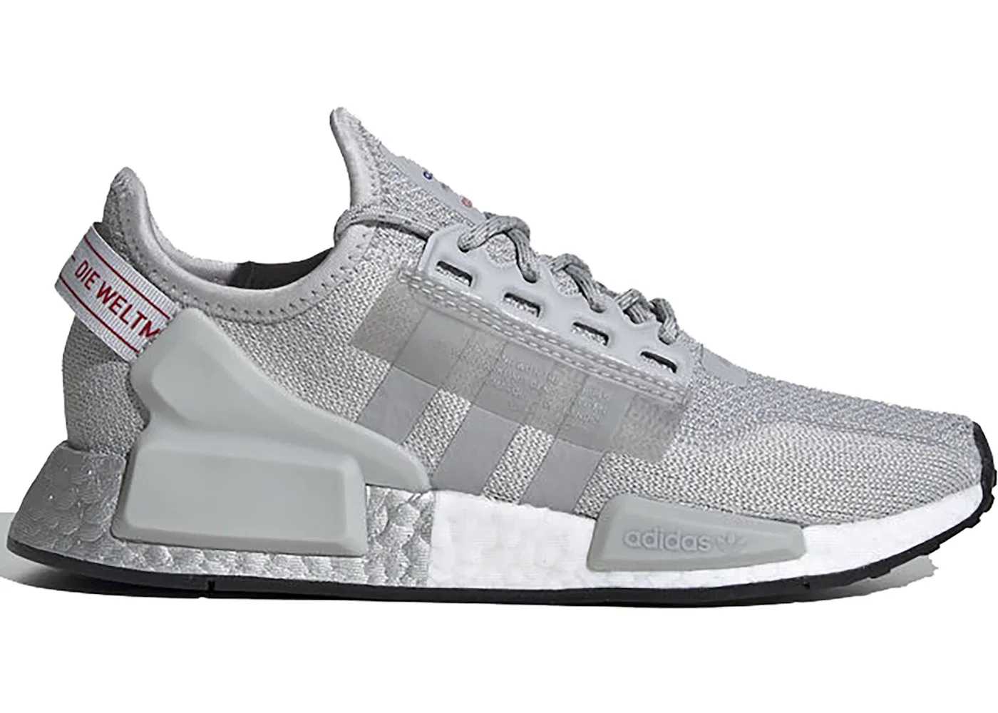 Детские кроссовки Lifestyle с моделью Adidas NMD V2 Adidas, Grey Two Silver Metallic Core Black