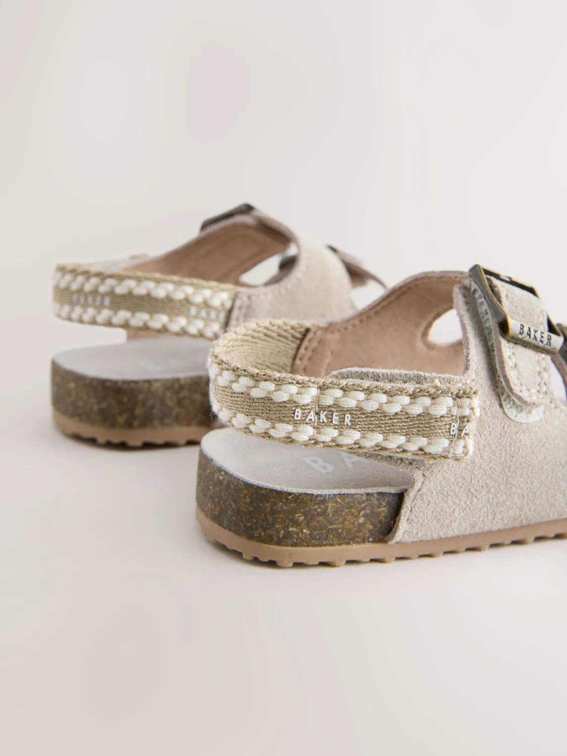 Сандалии с фиксацией, Footbed Padders Baker by Ted Baker, Stone — фото 4