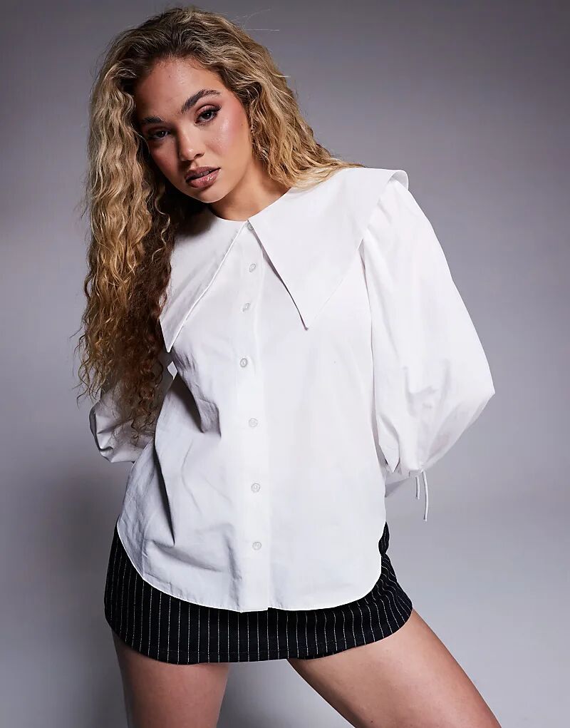 

Рубашка с воротником белого цвета River Island