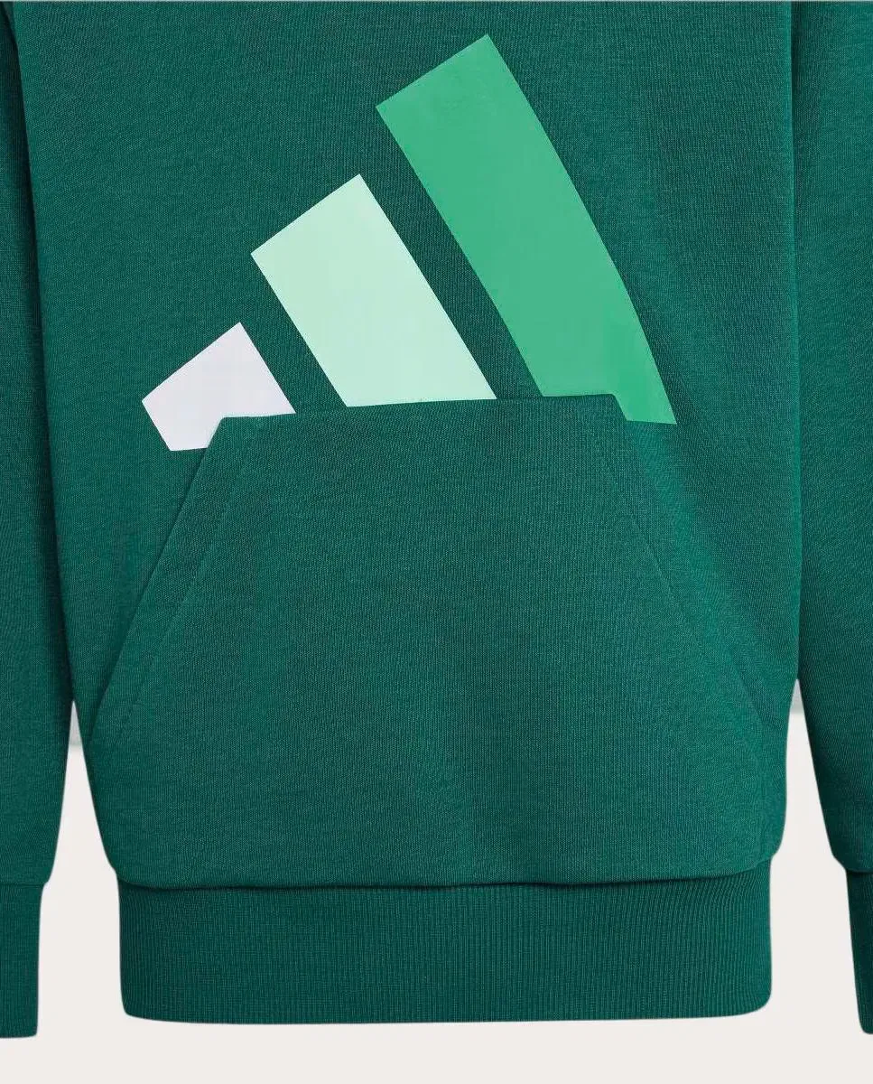 Детская худи для мальчиков из футера adidas, Verde — фото 3