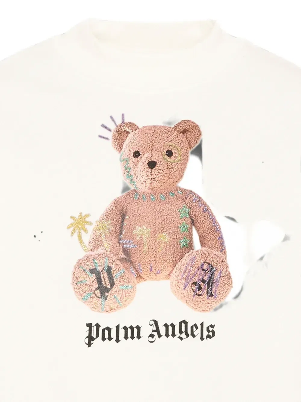 Свитшот с круглым вырезом Palm Angels Kids, белый — фото 3
