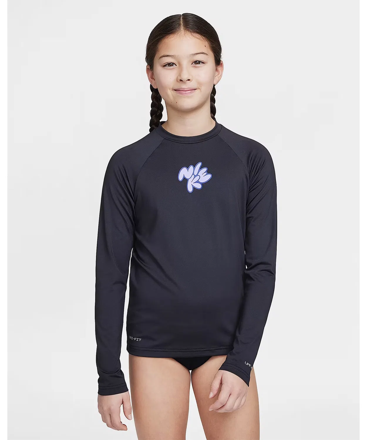 Детский рашгард с длинным рукавомBubble NIKE NIKE, Black