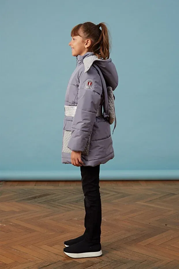 Детское пальто для девочек с длинным рукавом Men Anorak, Gray — фото 2