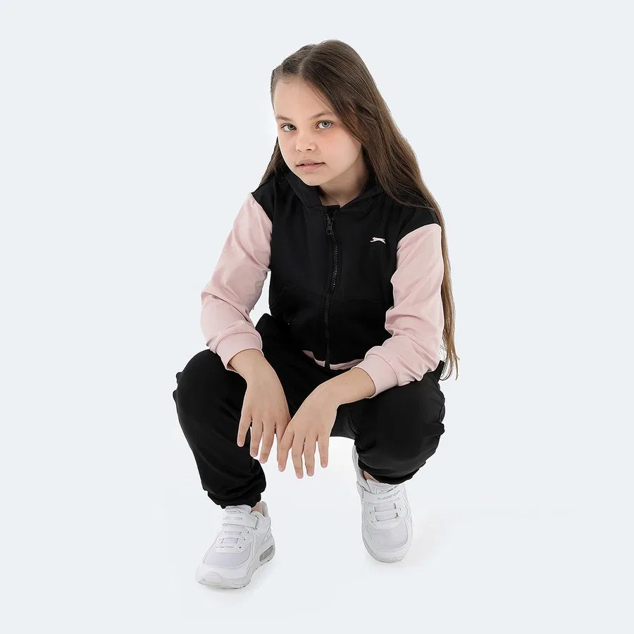 Детский свитшот с капюшоном и молнией Slazenger, Черный — фото 4