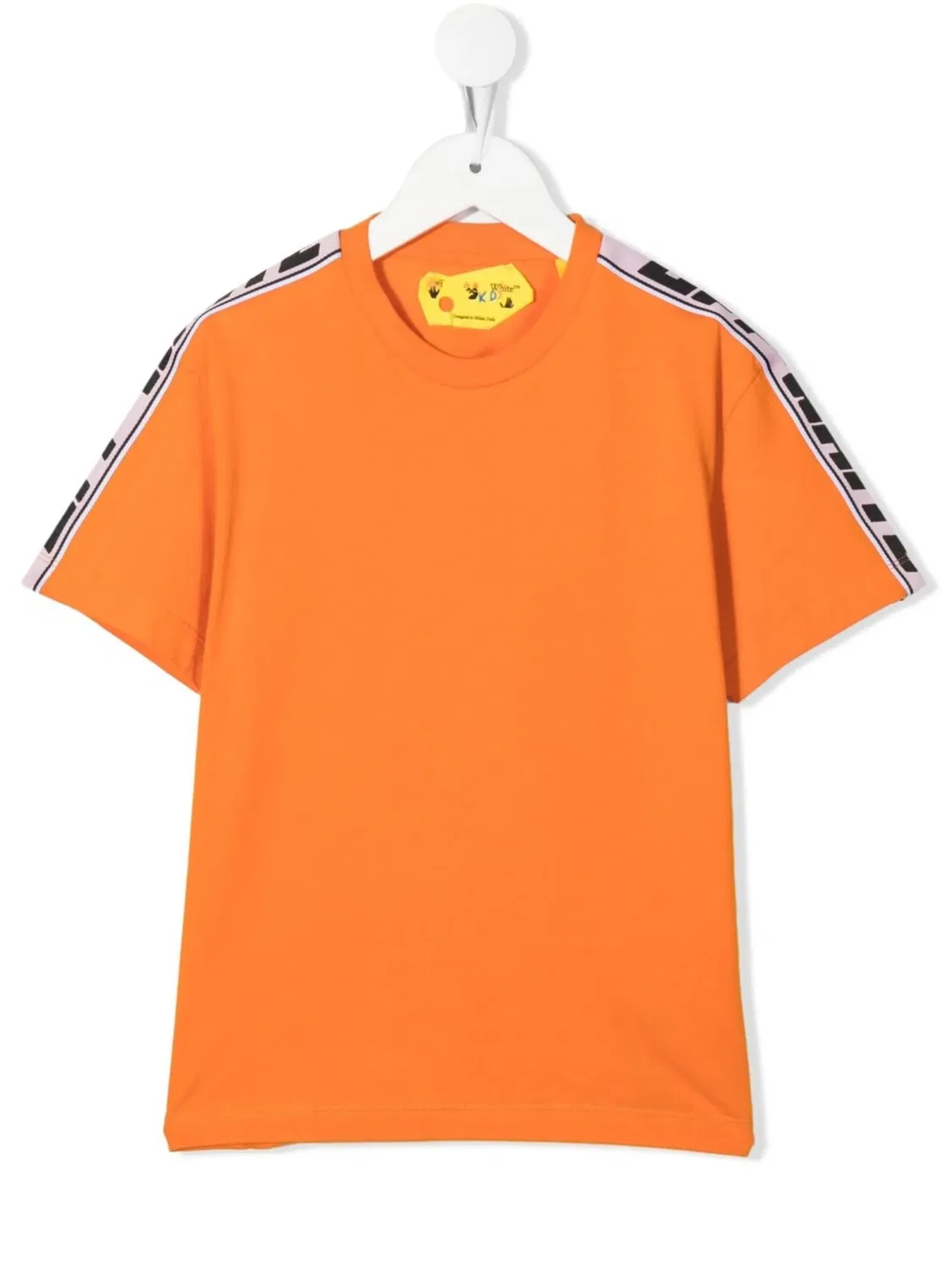 Футболка с логотипом и рукавами OFF-WHITE, оранжевый