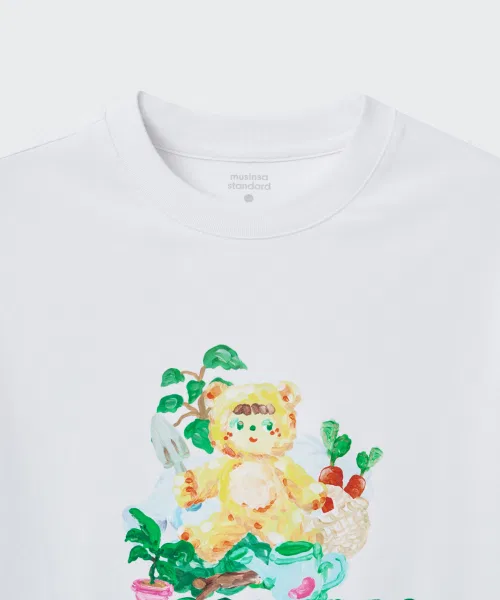 Детский комплект футболок с коротким рукавом с принтом Slocoster Collab Relaxed T-Shirt 2-Pack MUSINSA STANDARD KIDS, Другой — фото 3