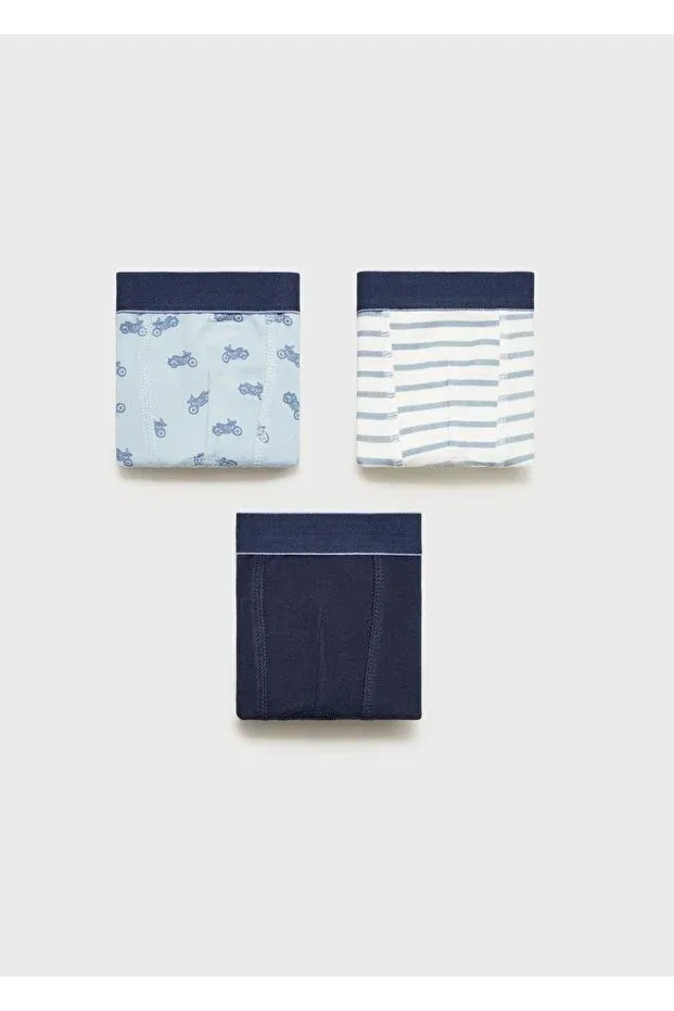 Детский комплект боксеров для мальчиков с принтом Mango Kids, Sky Blue