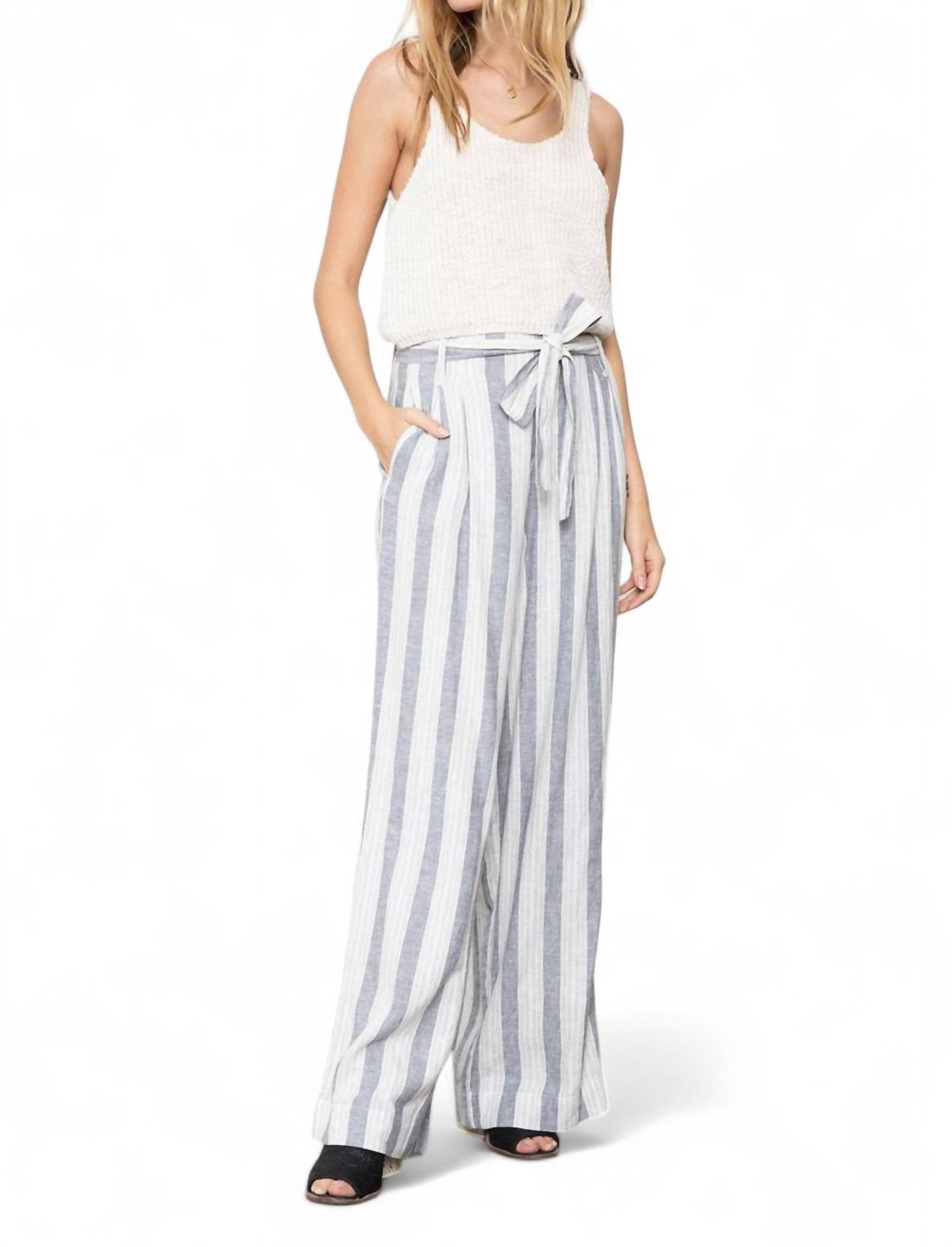 

Широкие брюки Jess в полоску Laguna Rails, цвет laguna stripe