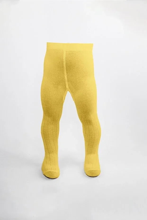 Детские колготки хлопковые для новорожденных Bibaby, Light Mustard