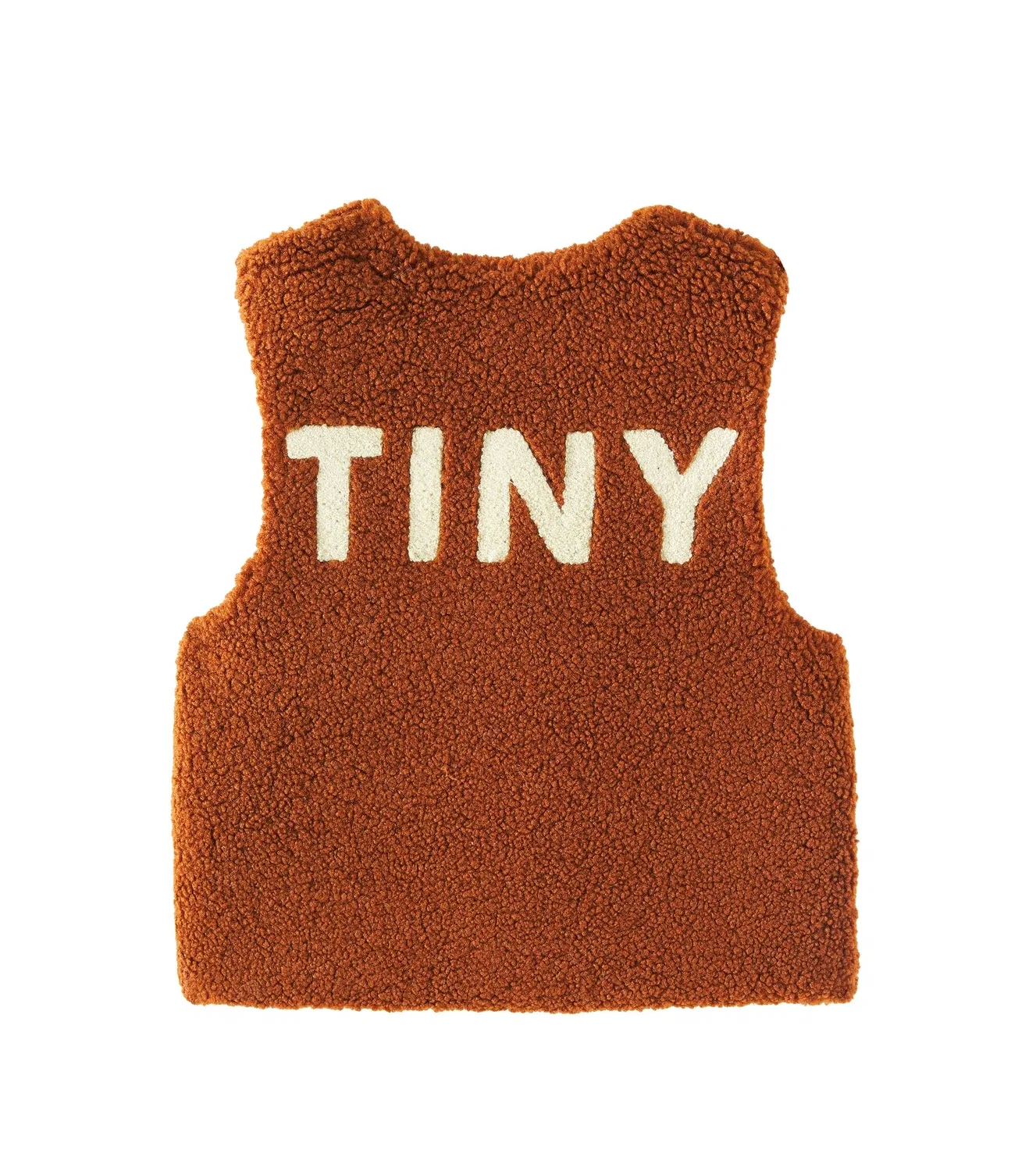 Утепленный флисовый жилет Tinycottons, коричневый — фото 3