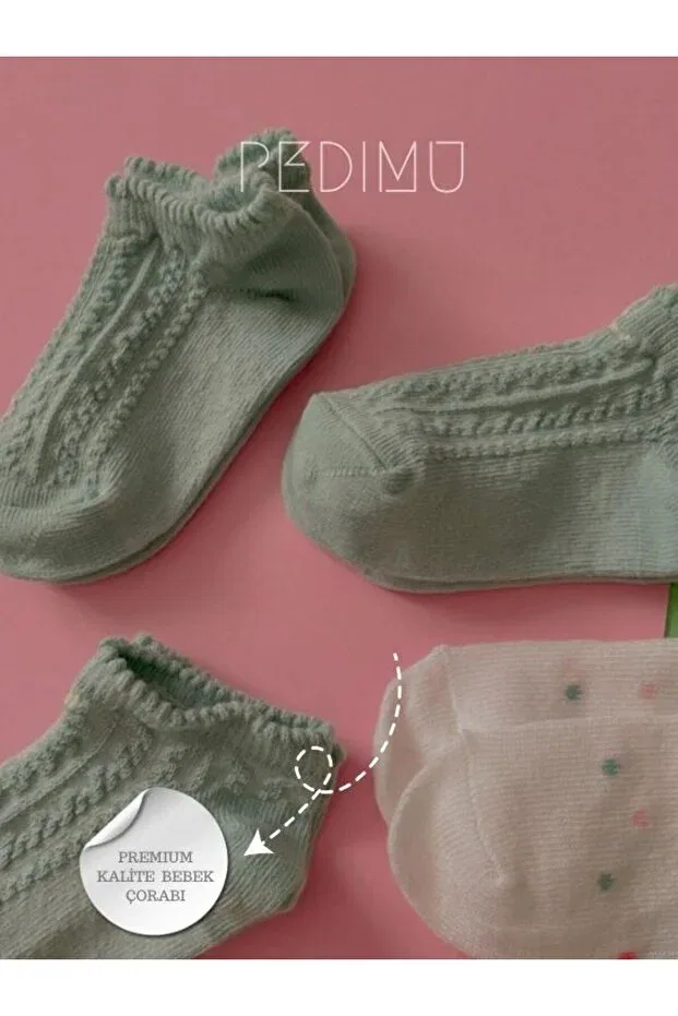 Детский комплект носков для новорожденных хлопковый Pedimu, Mint — фото 2