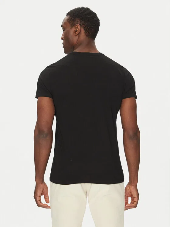 Футболка Lacoste Regular Fit, мужская, однотонная, черный — фото 3