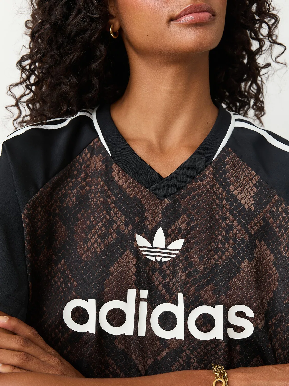 Футбольная футболка adidas Originals из атласа со змеиным принтом, Animal — фото 4