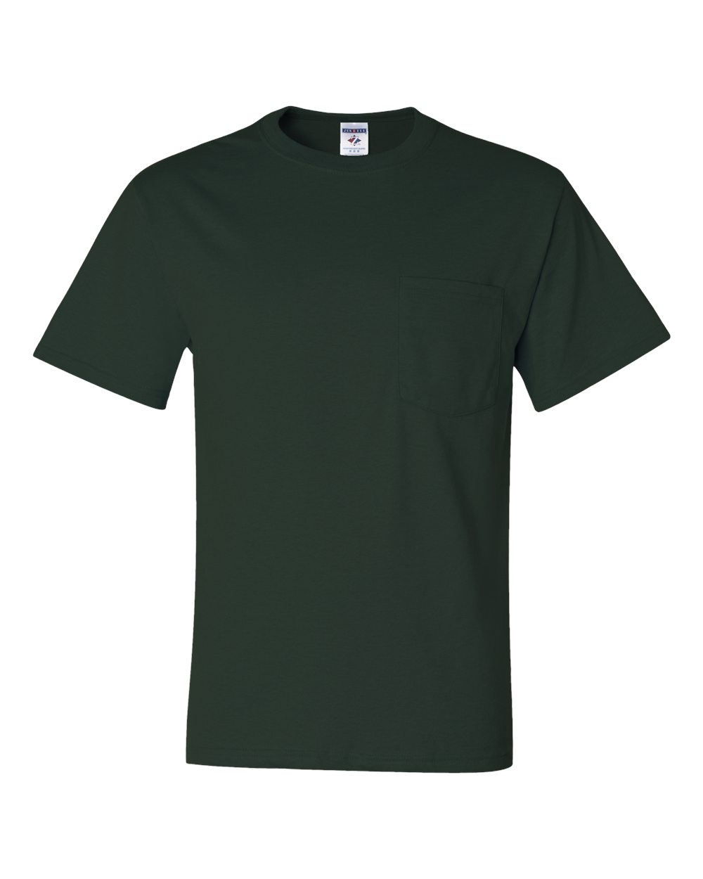 

Футболка с карманом Dri-Power 50/50 JERZEES, цвет forest green