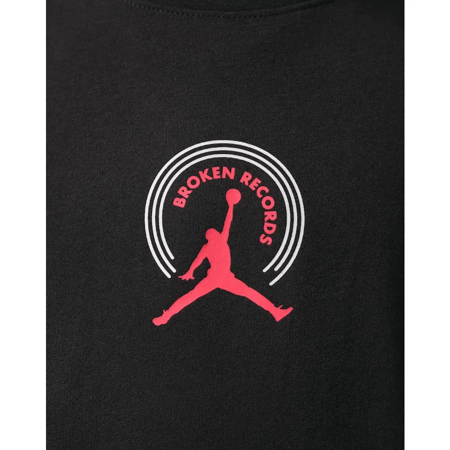 Детская футболка с принтом Jordan MJ Broken Records Nike, Черный — фото 4