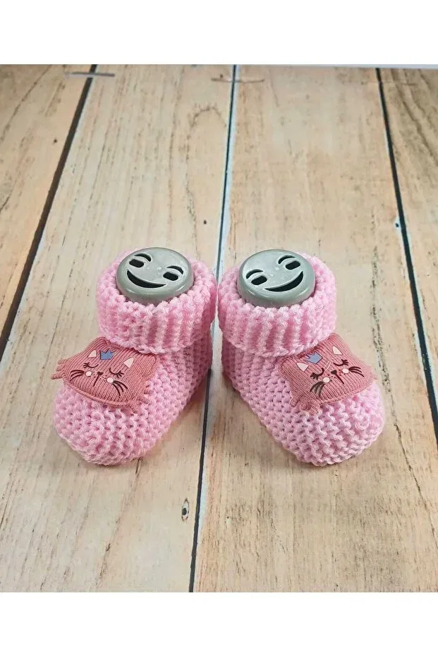 Детские пинетки трикотажные с принтом Gogobaby, Pink
