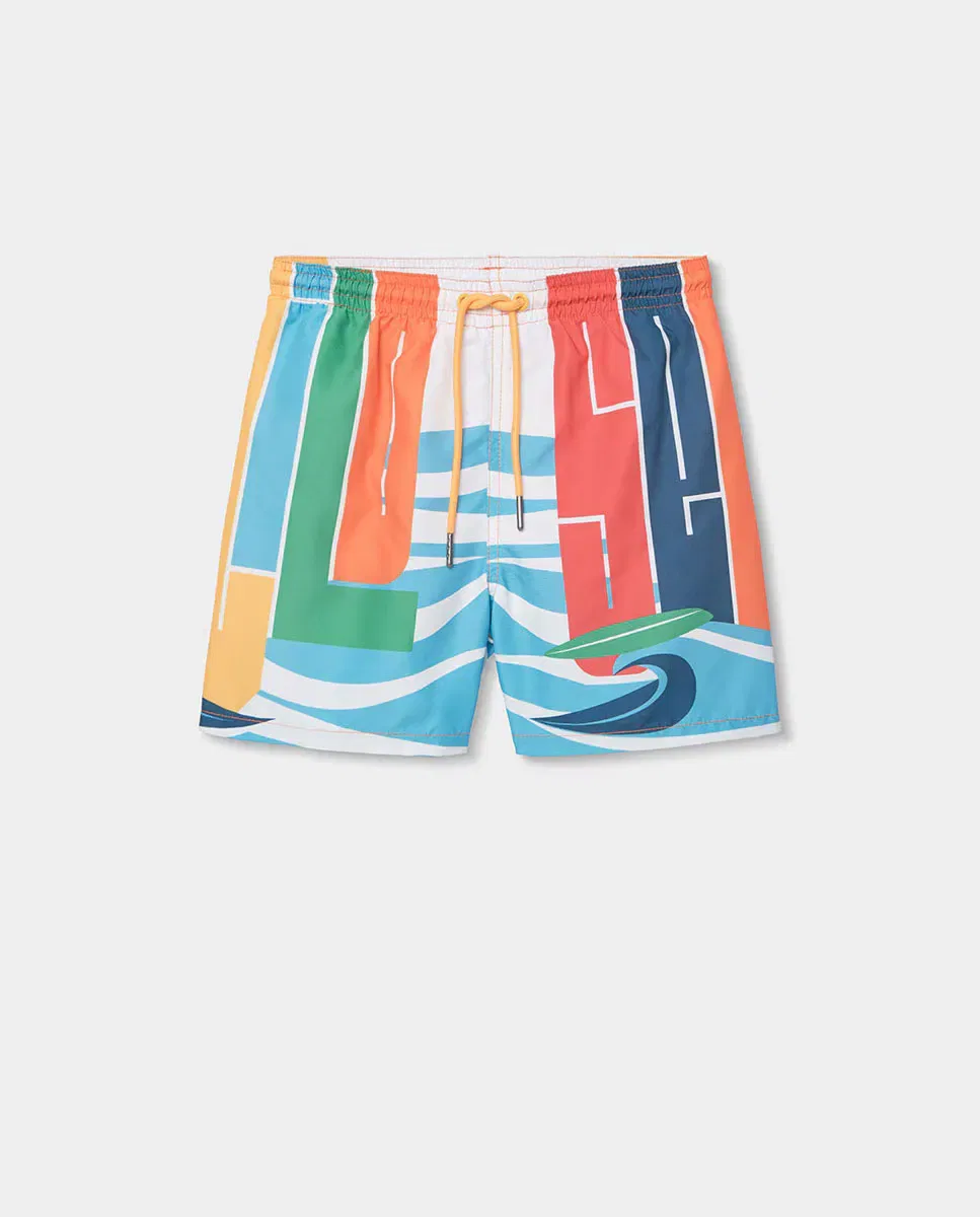 Детские плавки для мальчиков с принтом Recycled Fabric Swim Trunks Boboli, Multicolor