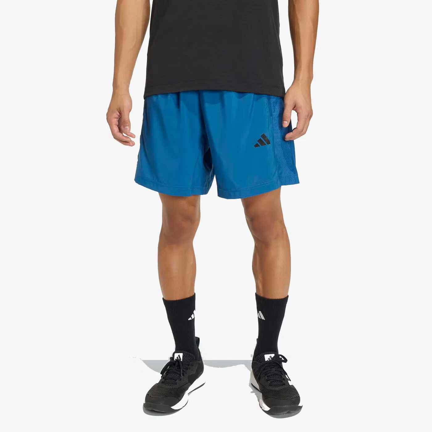 Шорты тренировочные с тканым дизайном Workout Essentials Base Adidas, петроль — фото 2
