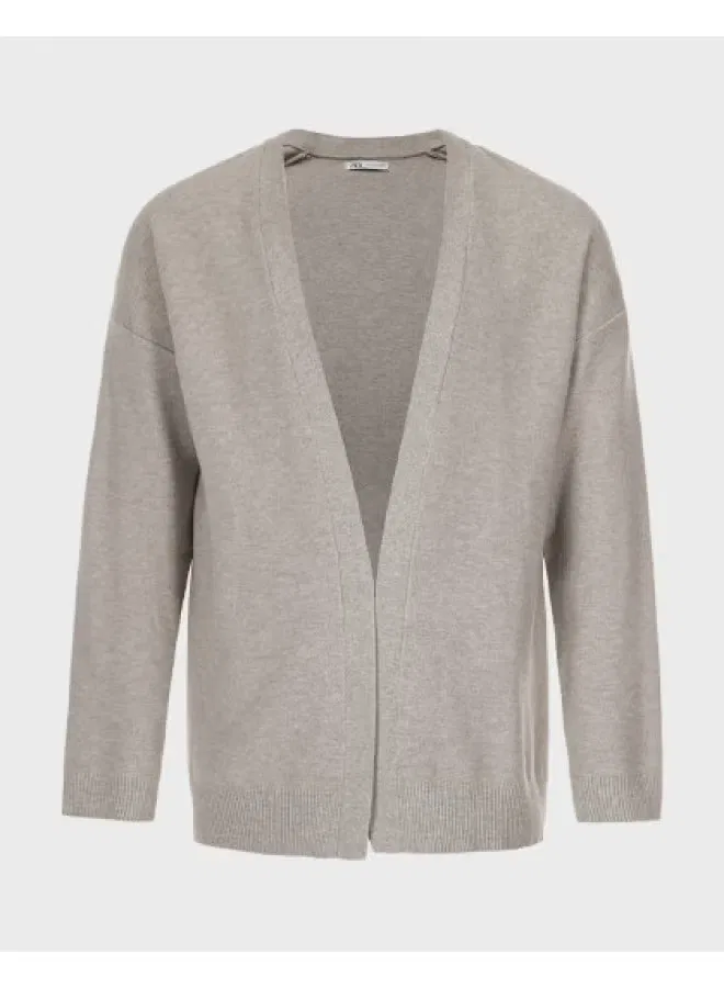 Кардиган свободного кроя вязаный Zara, серый