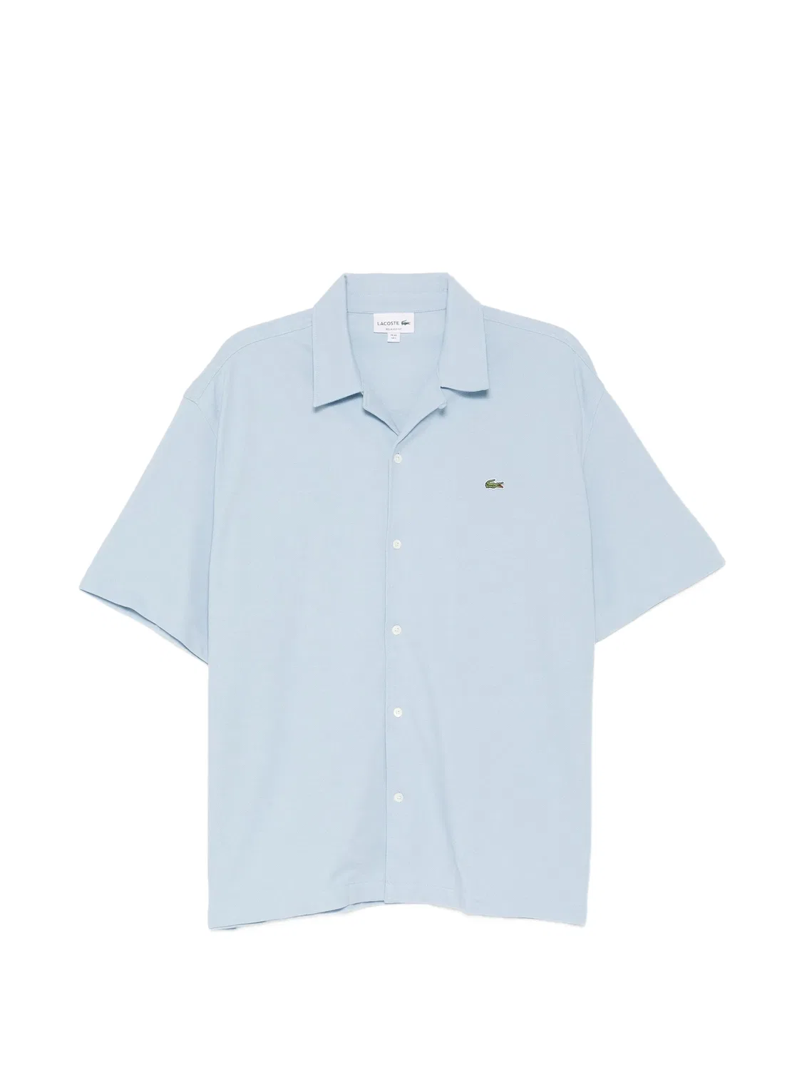 Рубашка с логотипом, синяя Lacoste, синий