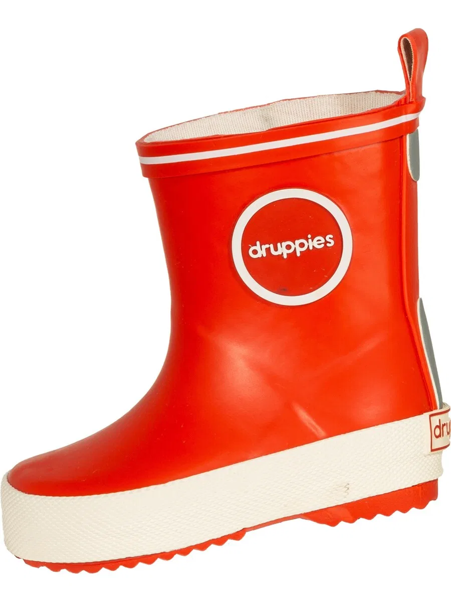 Резиновые сапоги «Regenstiefel Kinderstiefel in rot» красного цвета druppies — фото 2