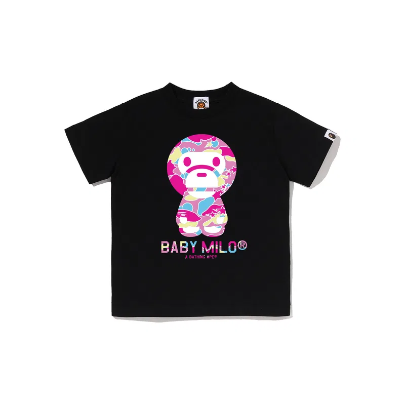 Детская футболка с круглым вырезом Black BK Z A BATHING APE, Black — фото 3