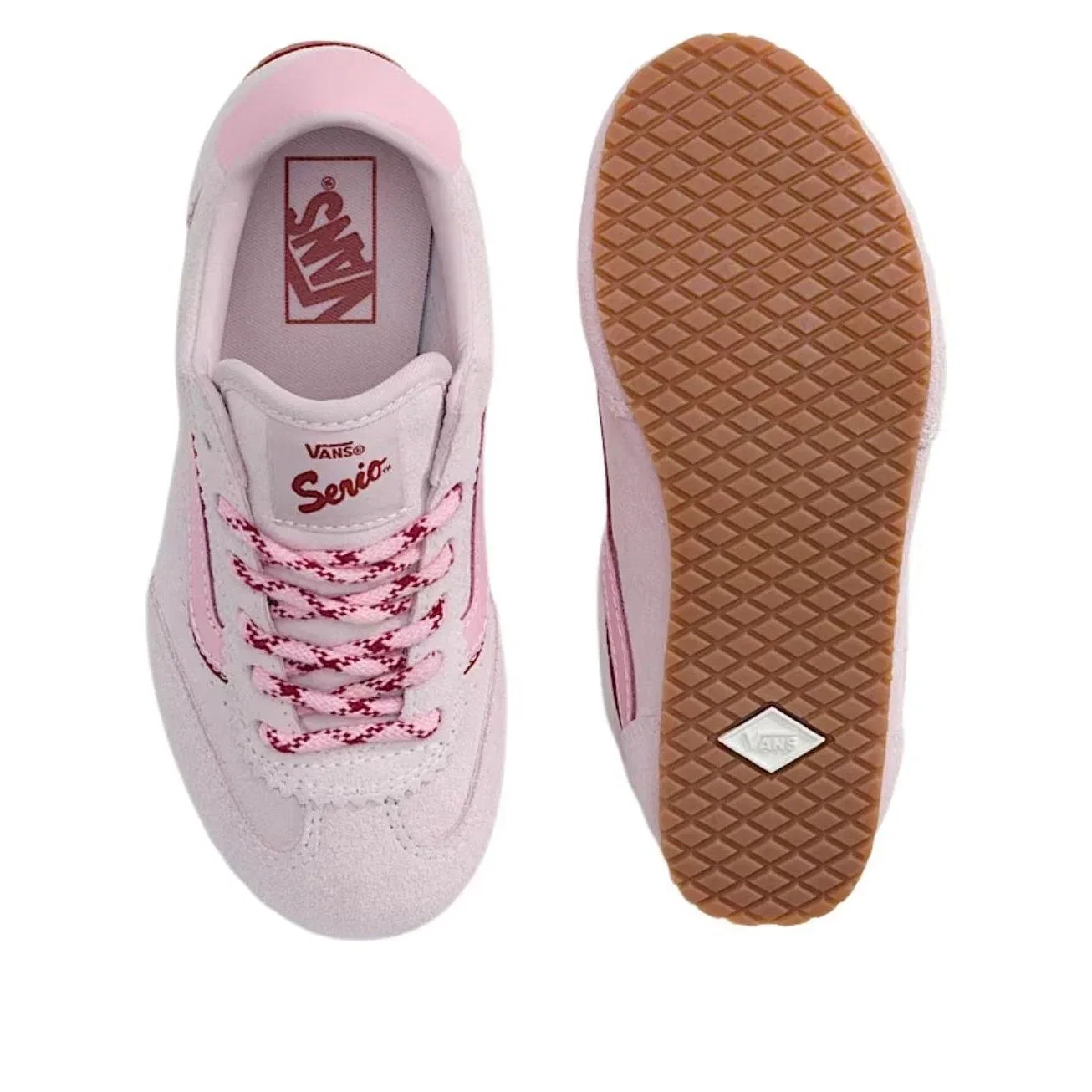 Детские кеды с шнуровкой Super Lowpro Vans, розовый — фото 3