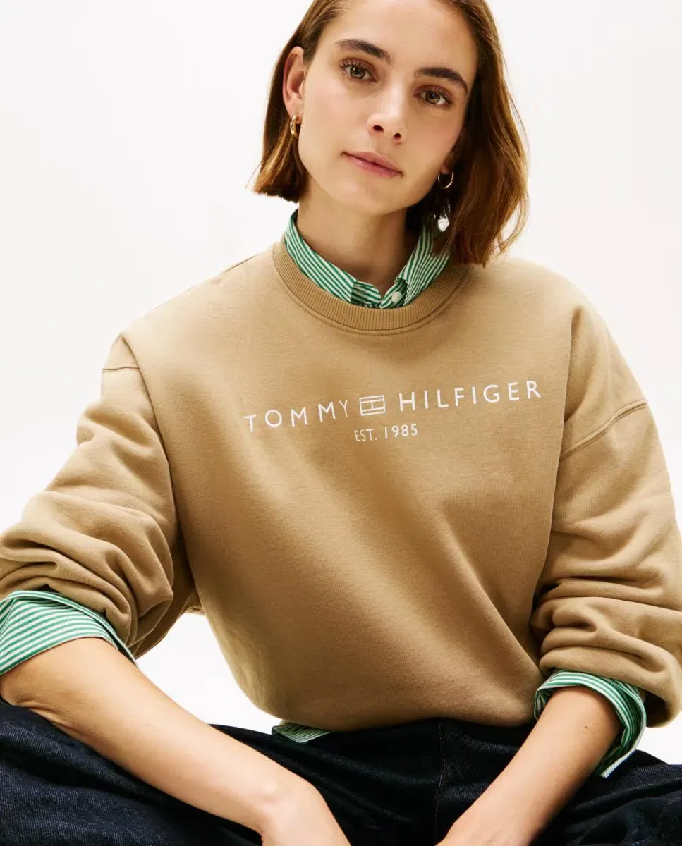 Женская худи бренда Tommy Hilfiger, Camel — фото 2