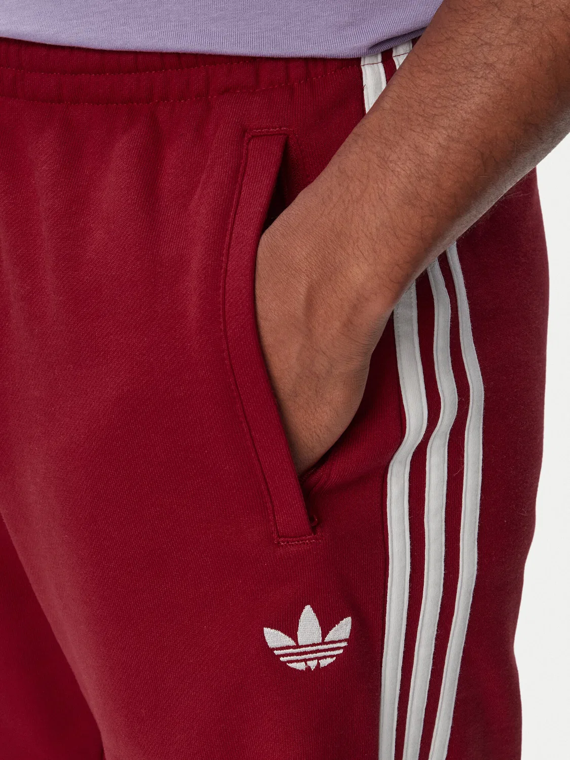 Мужские спортивные шорты стандартного кроя Shorts Adidas, красный — фото 4