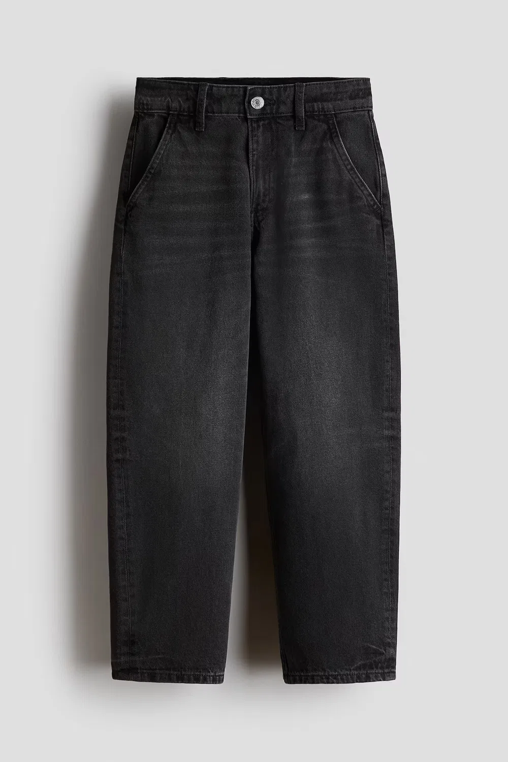Широкие джинсы с низкой посадкой H&M, Denimschwarz — фото 3