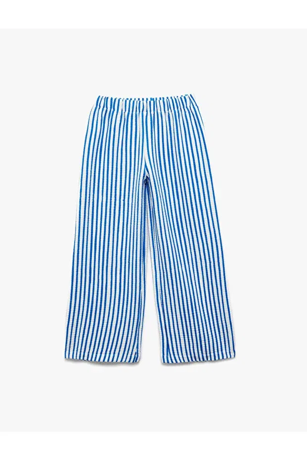 Детские широкие брюки с принтом Koton, Blue Striped