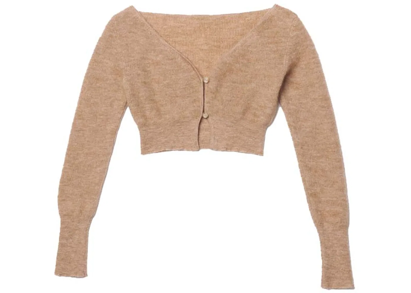 Женский кардиган с V-образным вырезом Cardigan Jacquemus, Light Brown