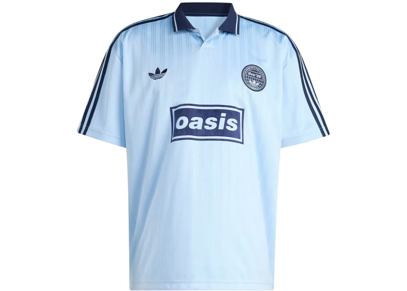 Мужская джерси с жаккардовым узором Adidas x Oasis Tour, Clear Sky