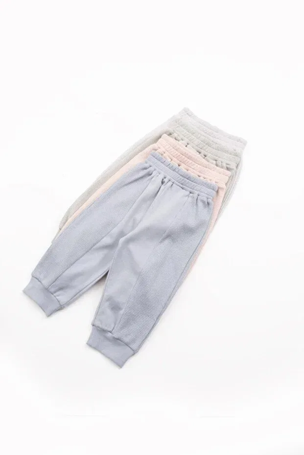 Детский комплект для девочек вафельный Oversize Blumi Kids, Powder — фото 3