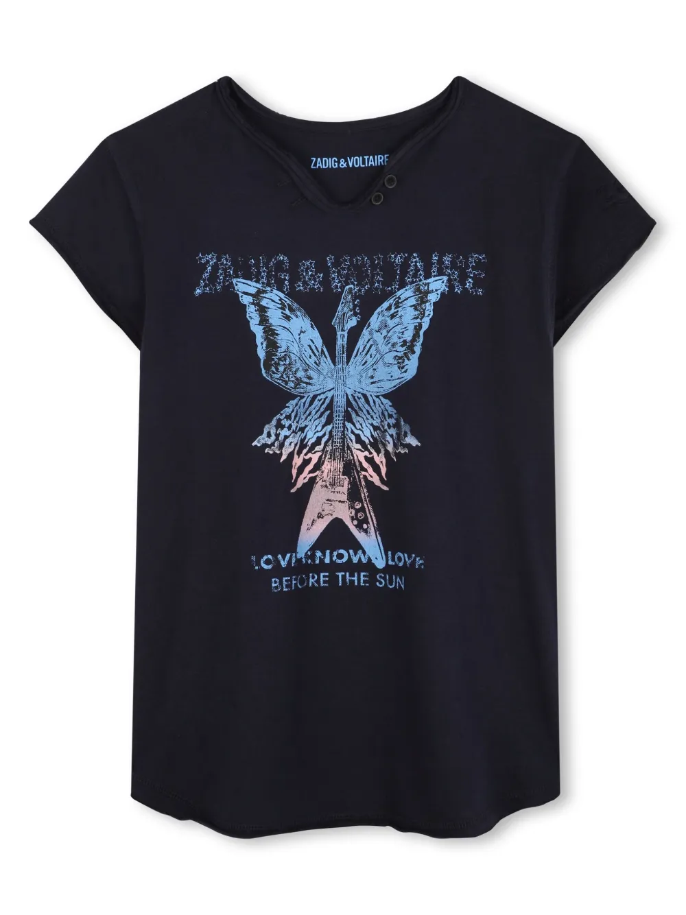 

Футболка с графичным принтом Zadig & Voltaire Kids, синий