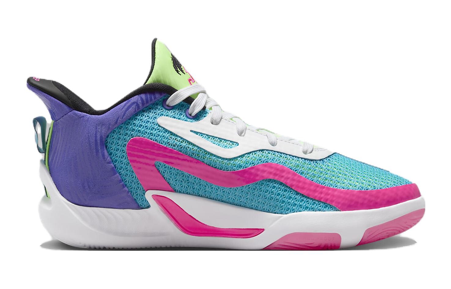 Jordan Tatum 1 Детские баскетбольные кроссовки GS, Lagoon Pulse/Psychic Purple/White/Pink Blast — фото 2