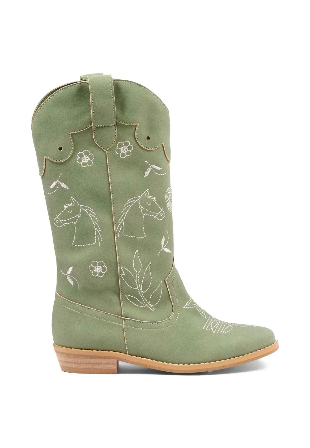 Stivaletti texani - ковбойские/байкерские ботинки до щиколотки Stella Mccartney Kids, Green