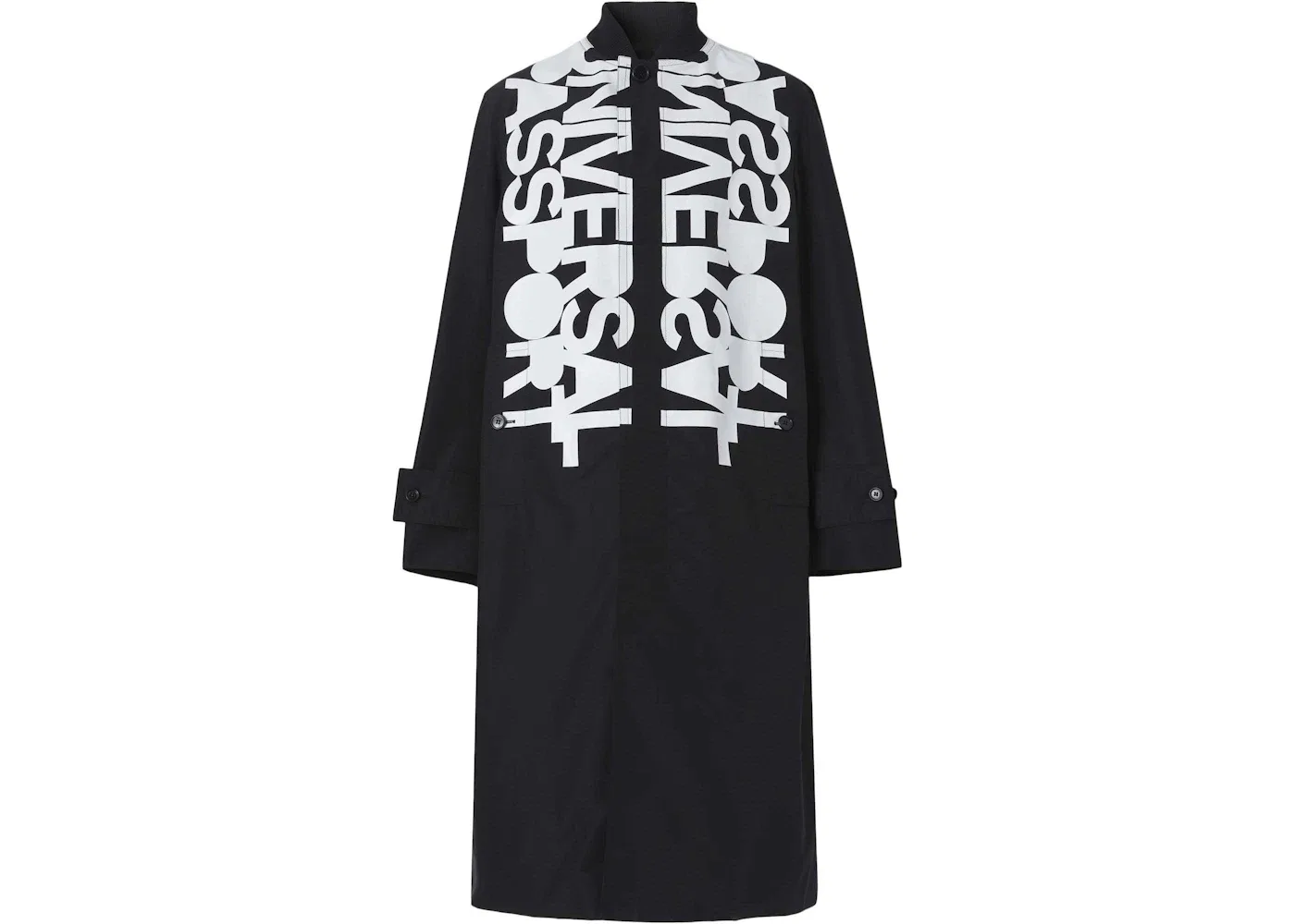 Мужское пальто с принтом Burberry, Black/White