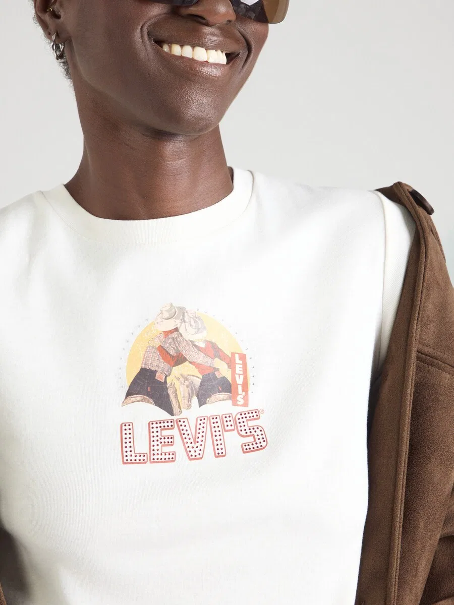 Футболка LEVI'S Essential белого цвета — фото 3