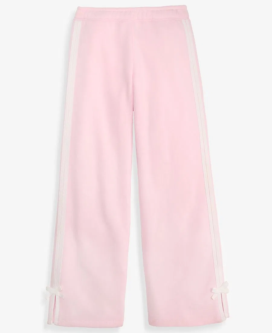 Детские спортивные штаны из футера с бантами и лампасами Epic Threads, Pink Polish — фото 2