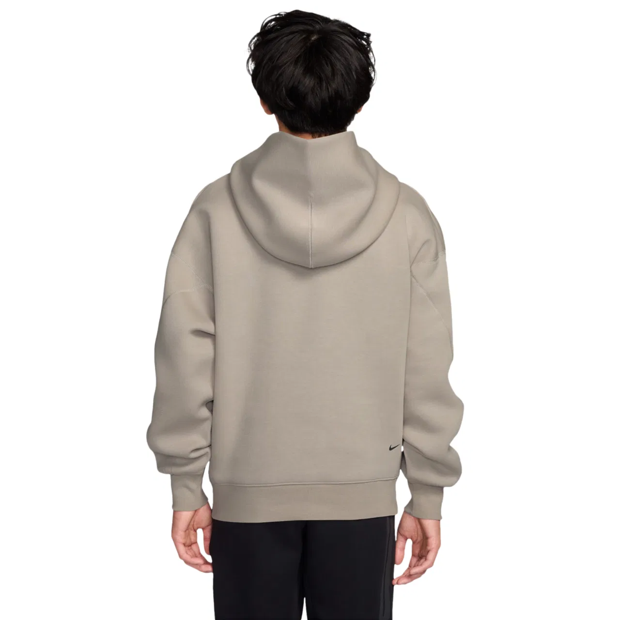 Худи для мальчиков Oversized Pullover Tech Fleece Nike, бежевый/черный — фото 2