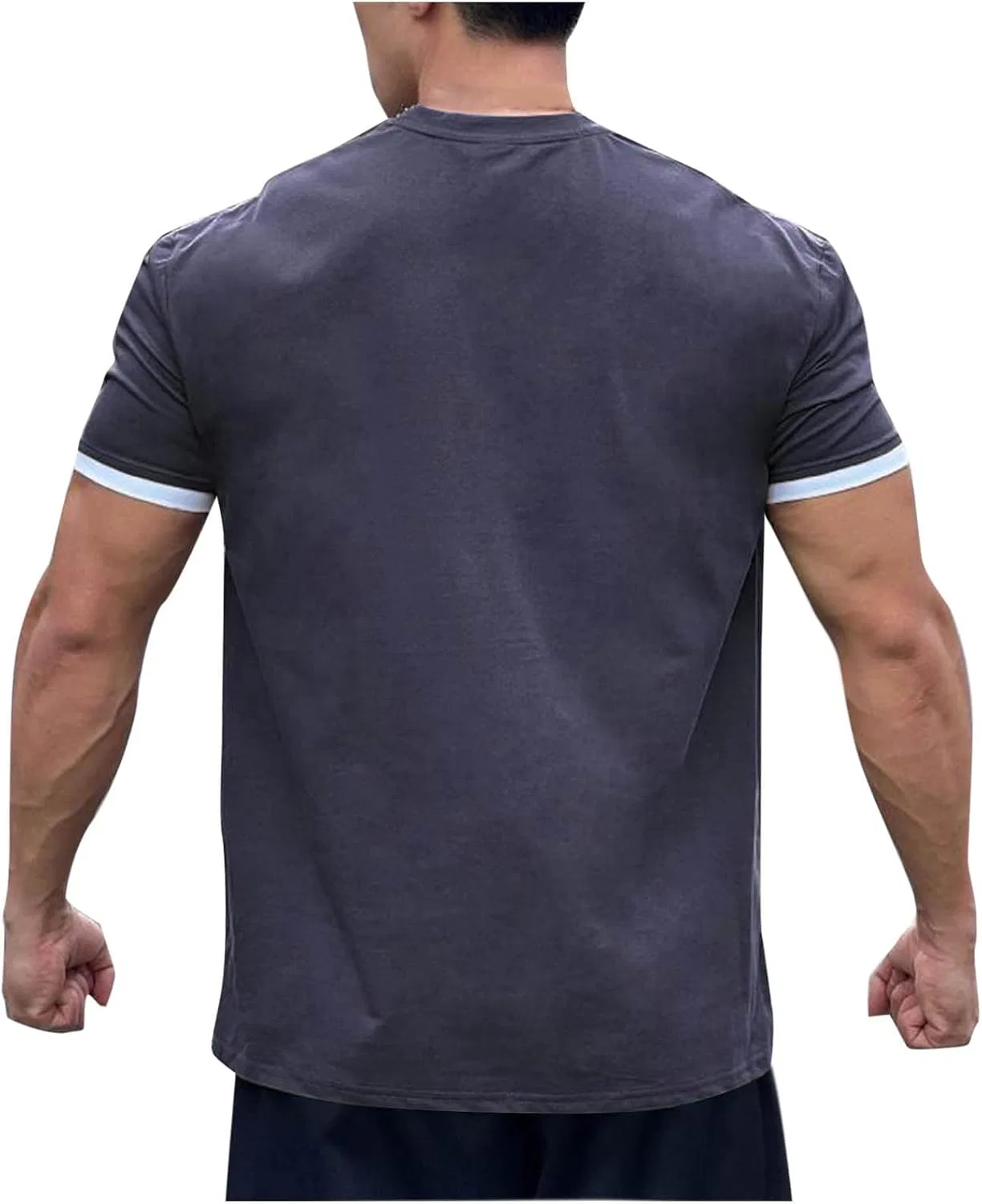 Мужская хлопковая футболка Regular Fit, Gray — фото 3