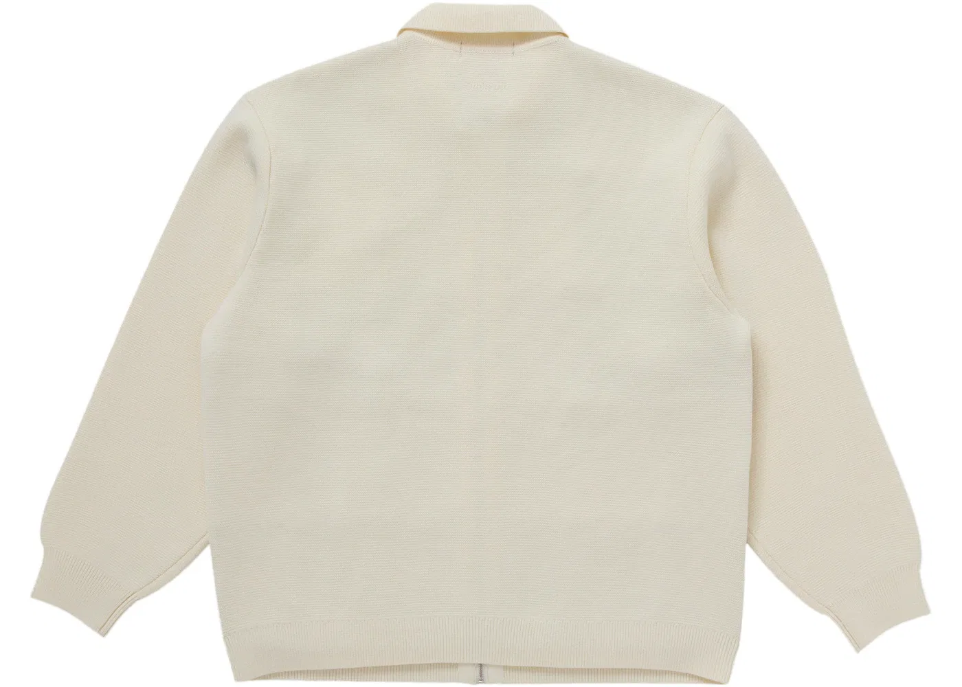 Мужской кардиган на молнии из замши с принтом Cardigan Supreme, White — фото 2