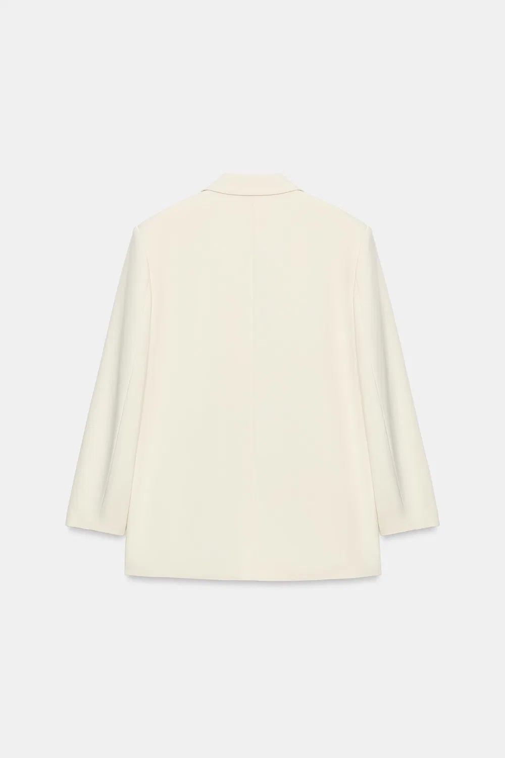 Блейзер оверсайз с двубортной застежкой ZARA, Oyster-white — фото 4