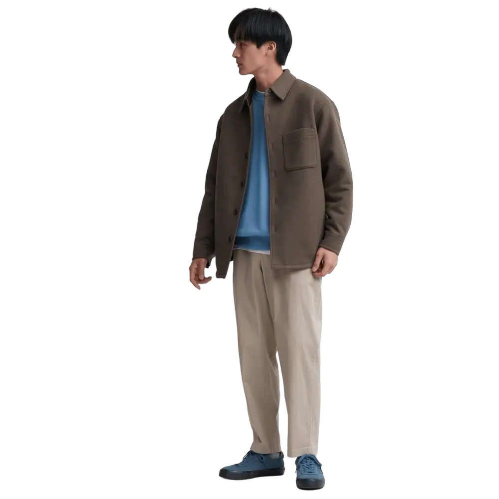 

Брюки Uniqlo Stretch Cotton Elastic Cropped, бежевый