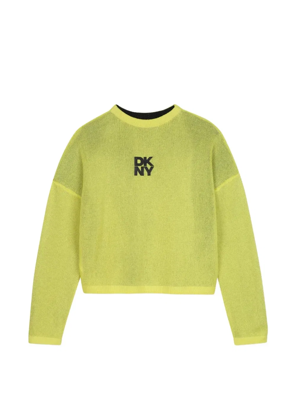 Двусторонний свитер с логотипом Dkny Kids, зеленый